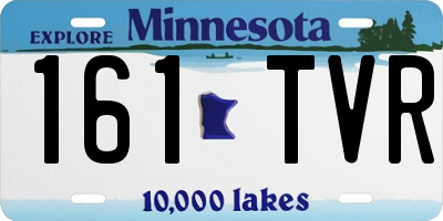 MN license plate 161TVR