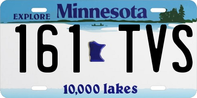 MN license plate 161TVS