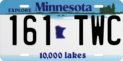 MN license plate 161TWC