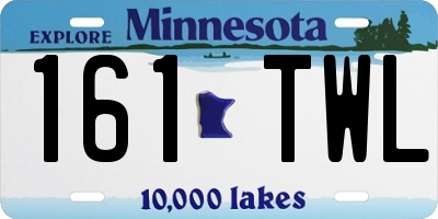 MN license plate 161TWL