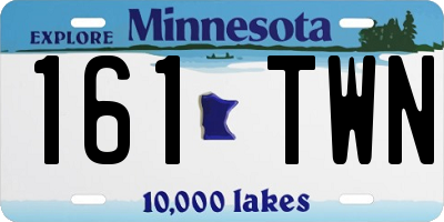 MN license plate 161TWN