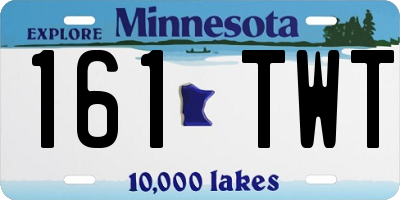 MN license plate 161TWT
