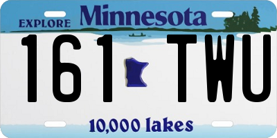 MN license plate 161TWU