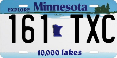 MN license plate 161TXC