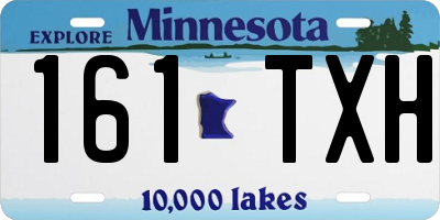 MN license plate 161TXH