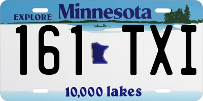 MN license plate 161TXI