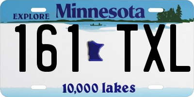 MN license plate 161TXL