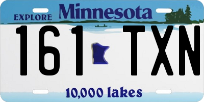 MN license plate 161TXN