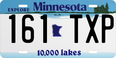MN license plate 161TXP