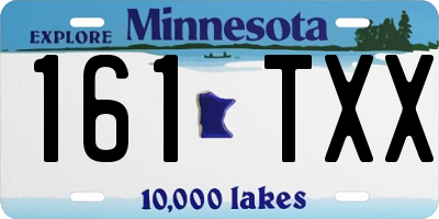 MN license plate 161TXX