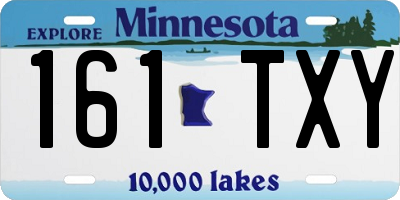 MN license plate 161TXY