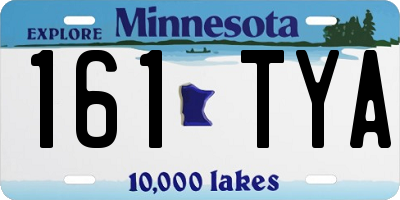 MN license plate 161TYA