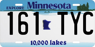 MN license plate 161TYC