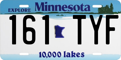 MN license plate 161TYF