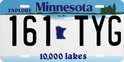 MN license plate 161TYG