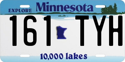 MN license plate 161TYH