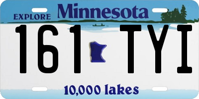 MN license plate 161TYI