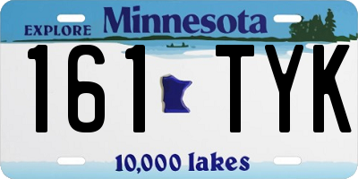 MN license plate 161TYK