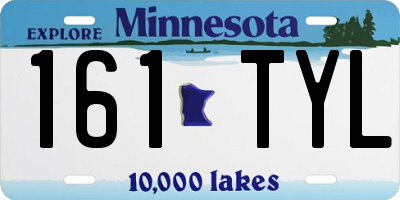 MN license plate 161TYL
