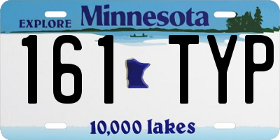 MN license plate 161TYP