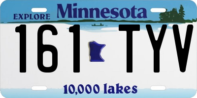 MN license plate 161TYV