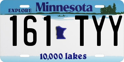 MN license plate 161TYY