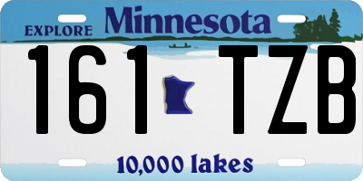 MN license plate 161TZB