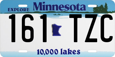 MN license plate 161TZC