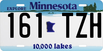 MN license plate 161TZH
