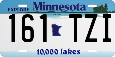 MN license plate 161TZI