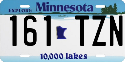 MN license plate 161TZN