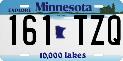 MN license plate 161TZQ