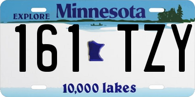 MN license plate 161TZY