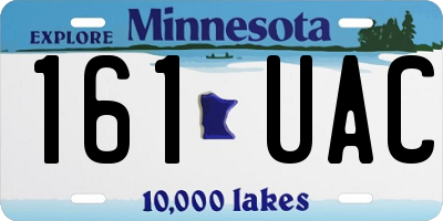 MN license plate 161UAC