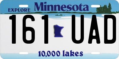 MN license plate 161UAD