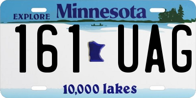 MN license plate 161UAG