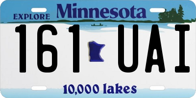 MN license plate 161UAI