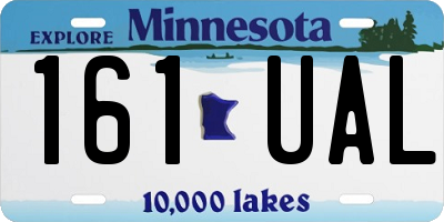MN license plate 161UAL