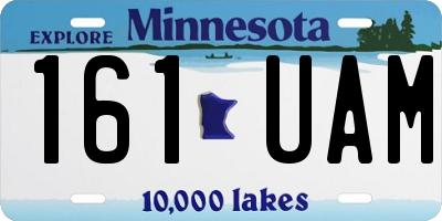 MN license plate 161UAM