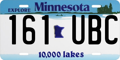 MN license plate 161UBC