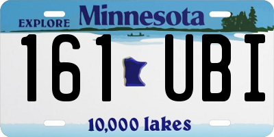 MN license plate 161UBI