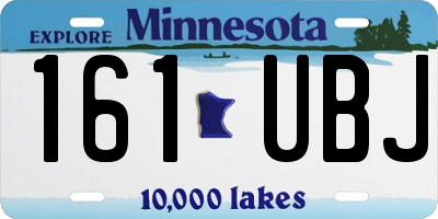 MN license plate 161UBJ