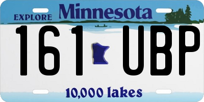 MN license plate 161UBP