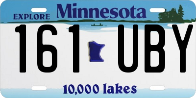 MN license plate 161UBY