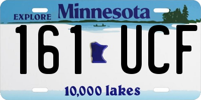 MN license plate 161UCF