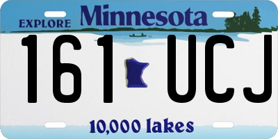MN license plate 161UCJ