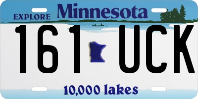 MN license plate 161UCK