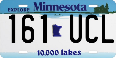 MN license plate 161UCL