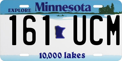 MN license plate 161UCM