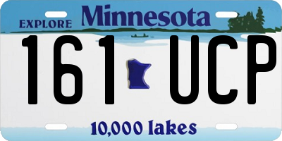 MN license plate 161UCP